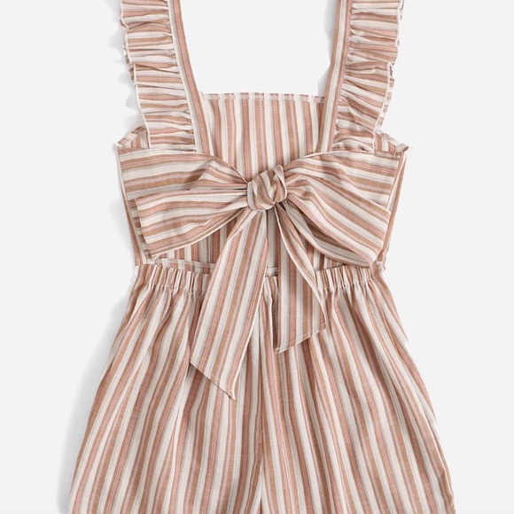 Striped Ruffle Romper - Picture 3 of 3